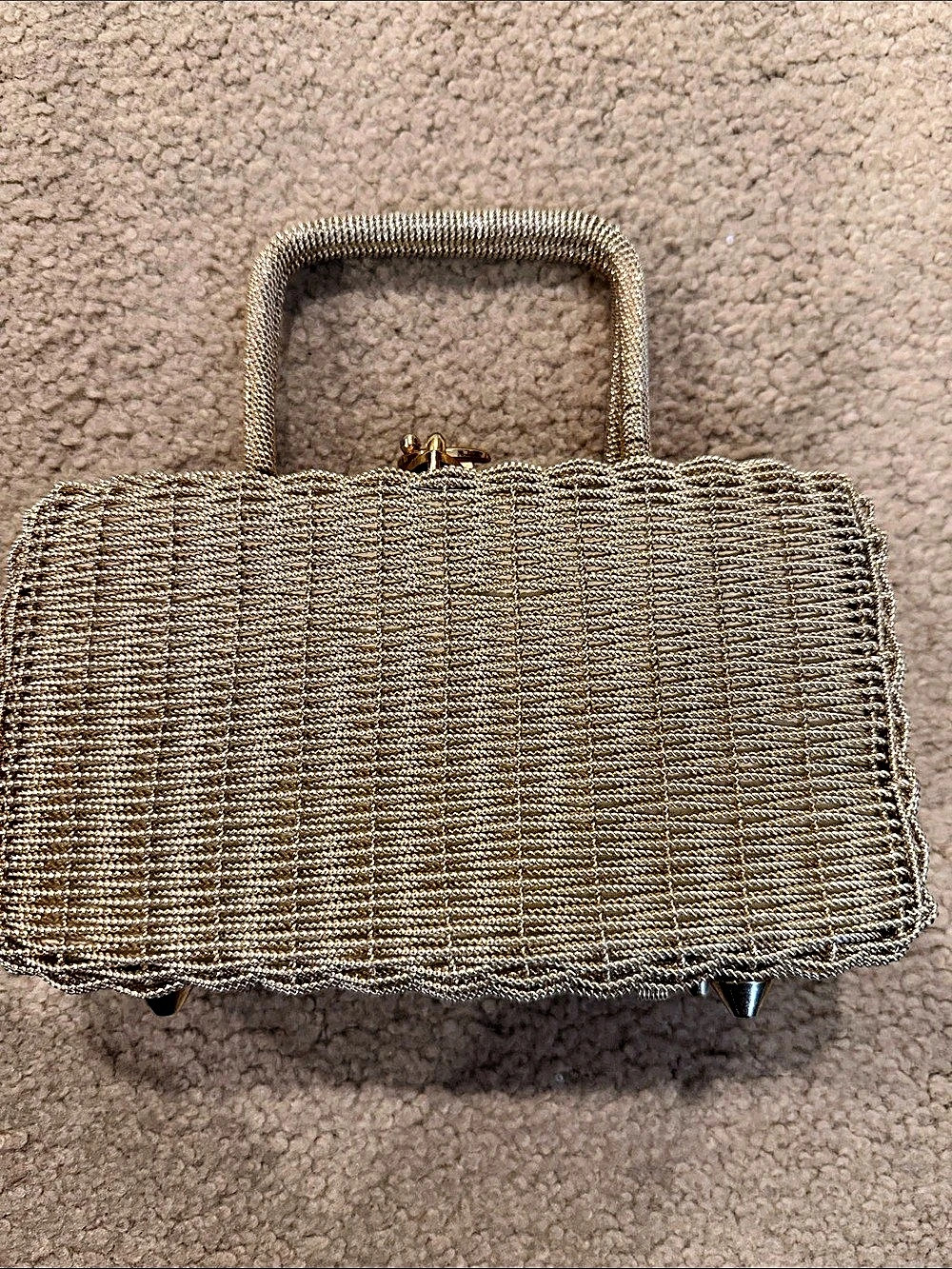 Gold Chain Handle Clutch